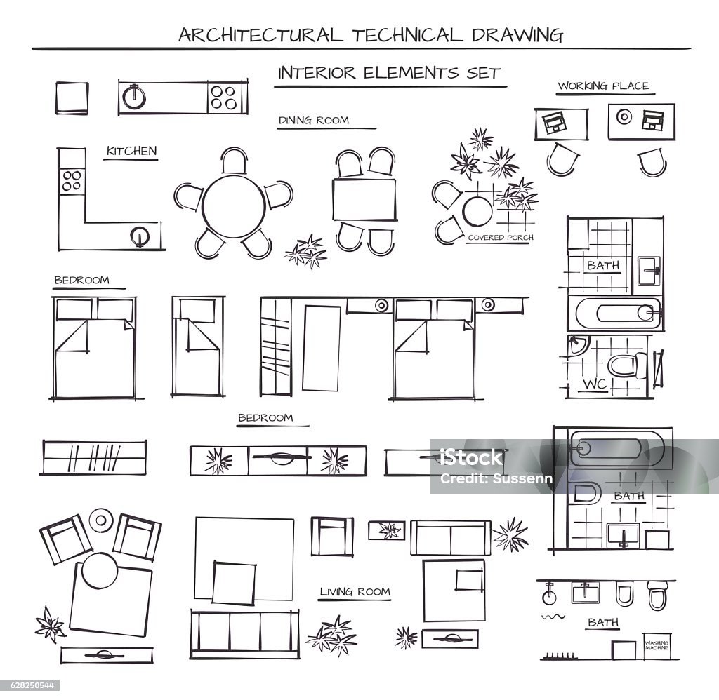 Set Of Interior Elements Stock Illustration - Download Image Now ...