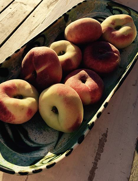 Peach on a platter