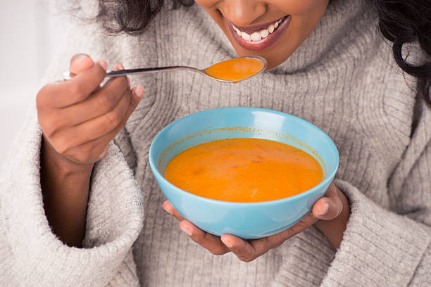 istock Enjoy hot soup at winter. 628276052