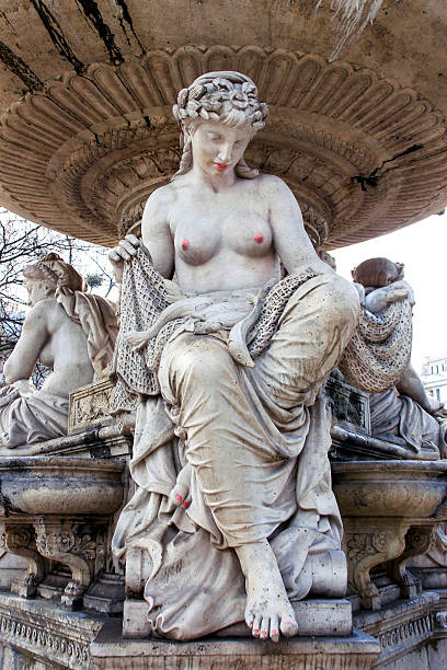 istock Fragment statue Danubius Water Fountain 628277654