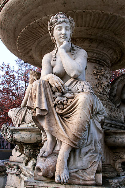 istock Fragment statue Danubius Water Fountain 628277688