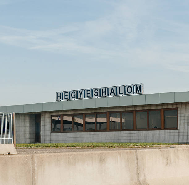 istock Hegyeshalom word on the building customs Hungary 628278434