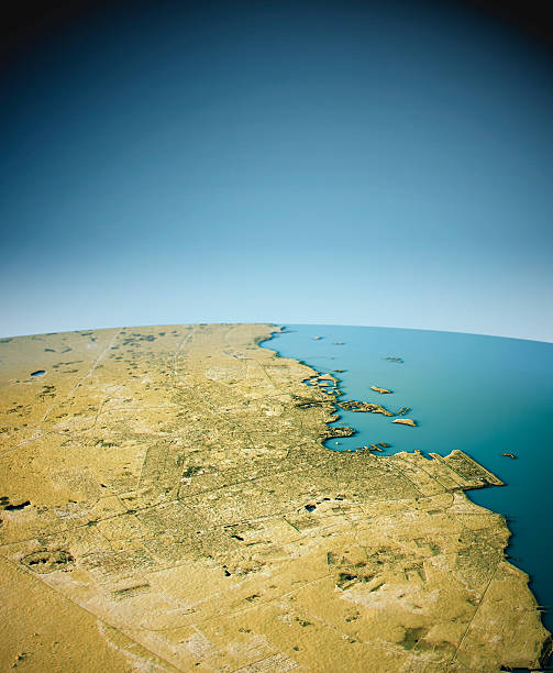 istock Doha 3D View South-North Natural Color 628279686