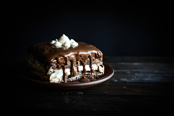 istock Delicious homemade chocolate cake 628280422