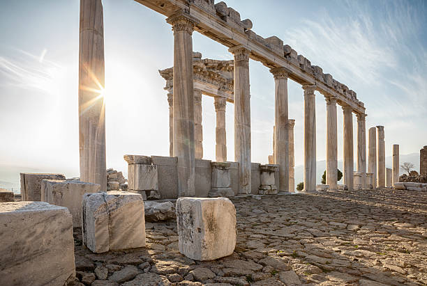 istock Temple of Trajan, Pergamon, Bergama, Izmir, Turkey 628280840