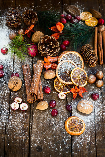 istock Xmas Symbols such as snow, nuts, berries 628287848