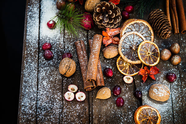istock Xmas Symbols such as snow, nuts, berries 628287998