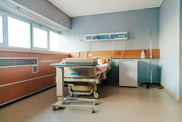 hospital habitación - hospital bed air conditioner pillow fotografías e imágenes de stock