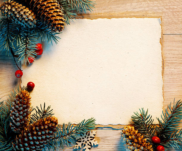 istock Christmas background with fir branches,pinecones and berries 628289850