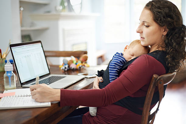 istock Managing motherhood alongside her career 628295396