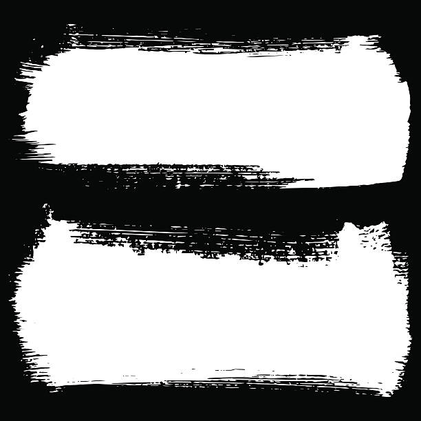 istock Set of hand drawn brushstrokes. Abstract ink grunge banners for 628295820