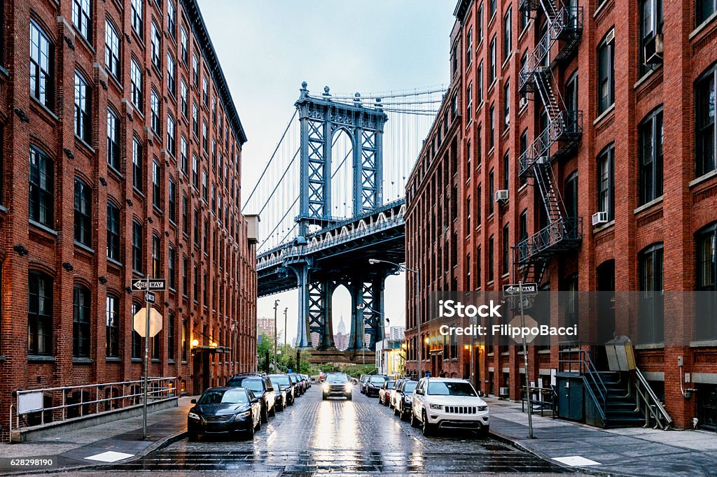 Manhattan Bridge in New York New York City Stock Photo