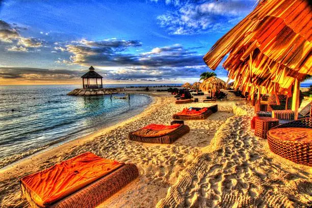 this photo was taken at a vacation resort in Montego Bay , Jamaica.