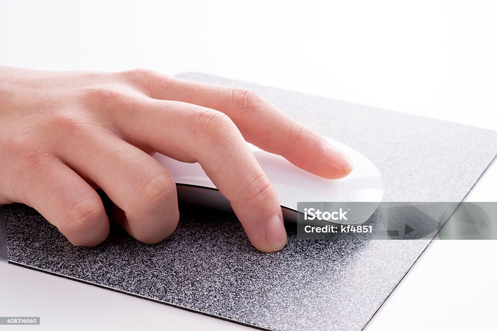 Using Mouse Picture Using A Computer Mouse Stock Photo - Download Image Now - Mouse Pad ...