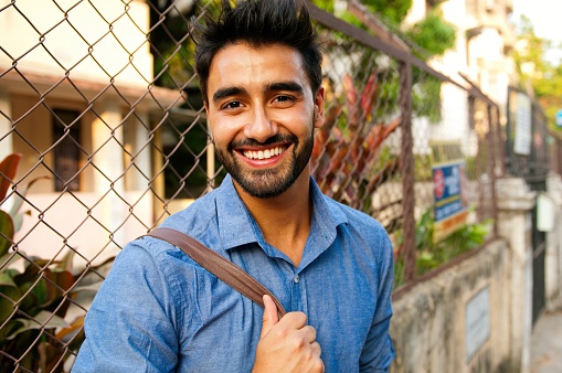 Portrait of a beautifull smiling man.