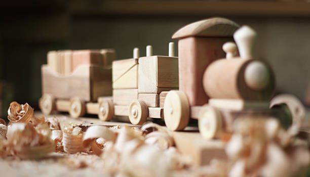 Wooden toy Wooden toy carving craft activity stock pictures, royalty-free photos & images