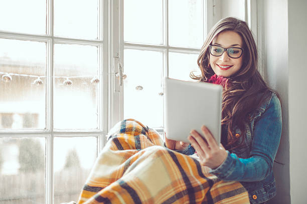 istock Young woman at home 628333524