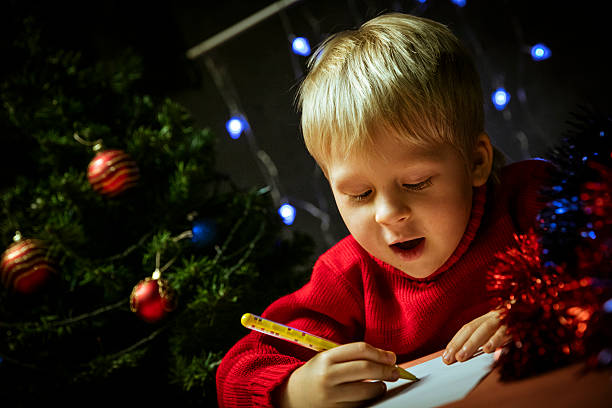 istock Boy writing letter to Santa 628343592