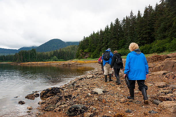 istock Hiking along a remote Alaskan coast 628346024
