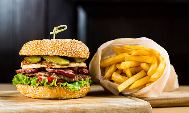 istock Close-up of home made burgers 628347728