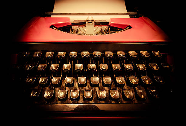 istock Close up of the letters on an old typewriter. 628348856