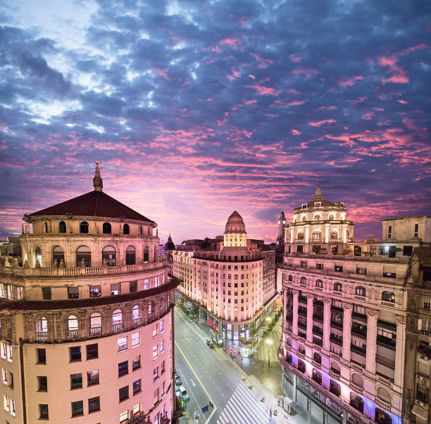 Argentina Buenos Aires buildings downtown from above
