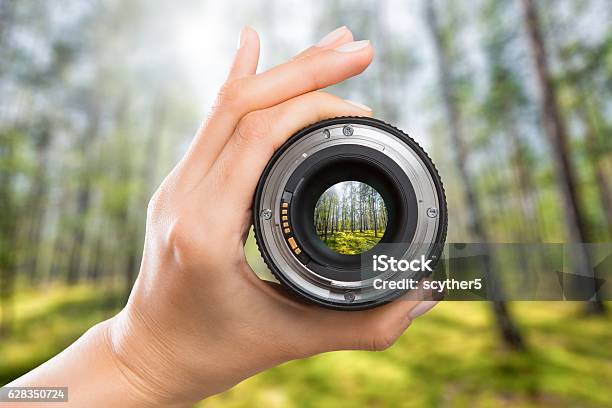 Photography Camera Lens Concept Stock Photo - Download Image Now - Lens - Optical Instrument, Home Video Camera, Camera - Photographic Equipment