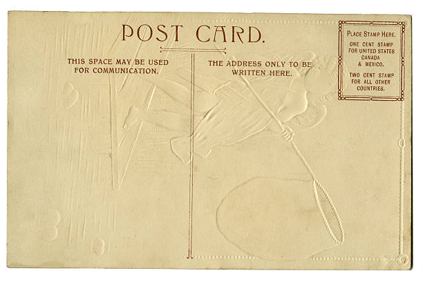 istock Blank grunge vintage antique postcard unused 628350820