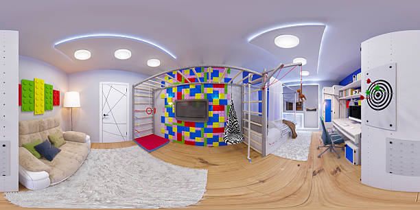 istock spherical 360 seamless panorama of children's room 628357372