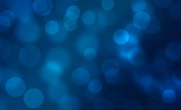 Blue bokeh, abstract background with light circles