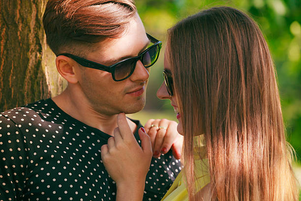 istock Happy couple in park 628358728