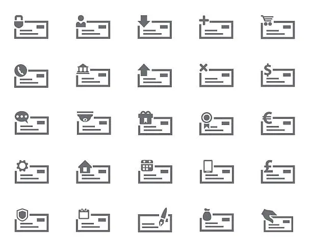 Vector illustration of Cheque icon