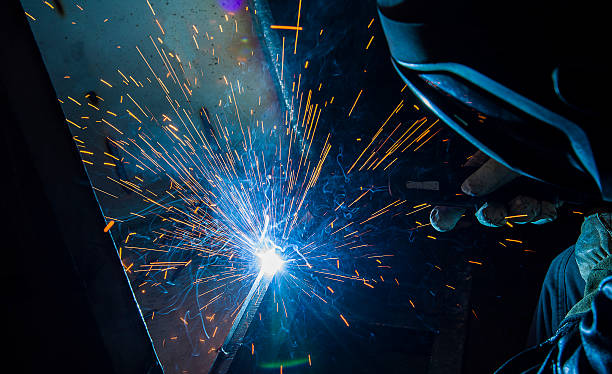 istock Industrial steel welder in factory technical, 628361538