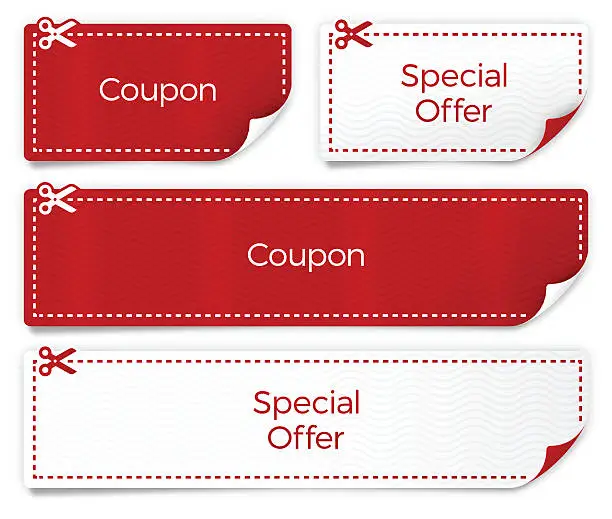 Vector illustration of Coupons and Special Offer Templates