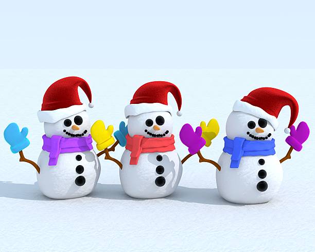 istock 3D model of funny snowmans 628362458