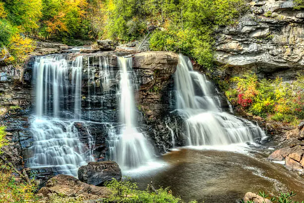Photo of Blackwater Falls in State Park in West Virginia