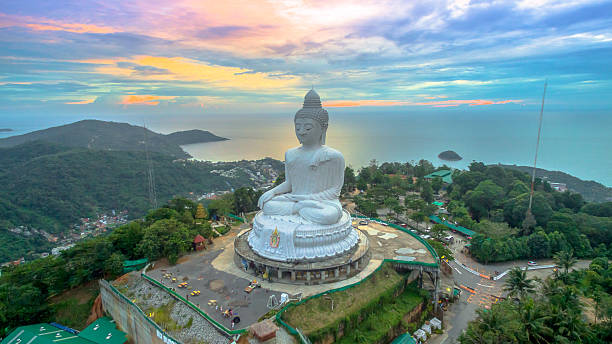 istock the golden Buddha statue right side of Phuket's Big Buddha 628363718
