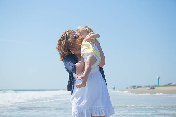 istock Mother and Daughter Beach 628365910