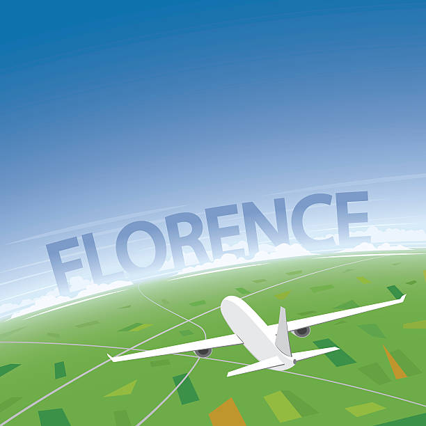 Florence Flight Destination Florence Flight Destination florence italy airport stock illustrations