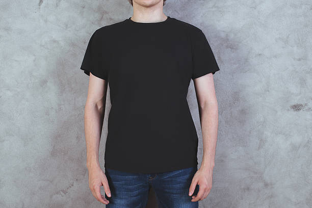 istock Man in black t-shirt 628367112