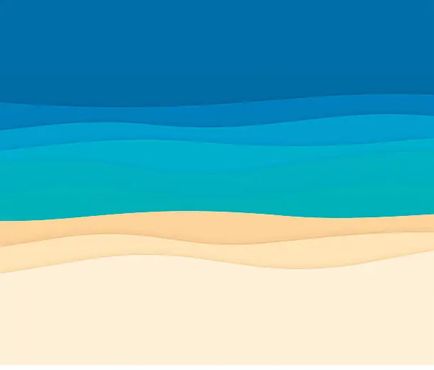 Vector illustration of Ocean Abstract Background Waves
