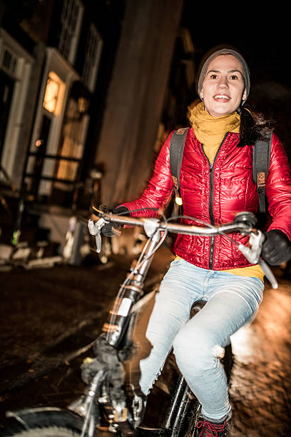 istock Woman riding a bike 628368924