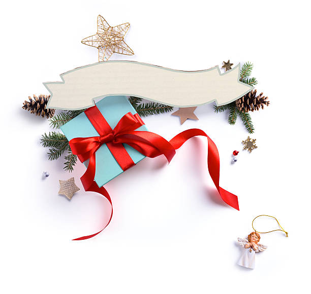 istock Christmas holiday Decoration; Christmas gift, fir tree branches 628370264