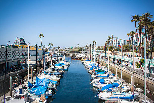 istock Boats docked at marina 628389472