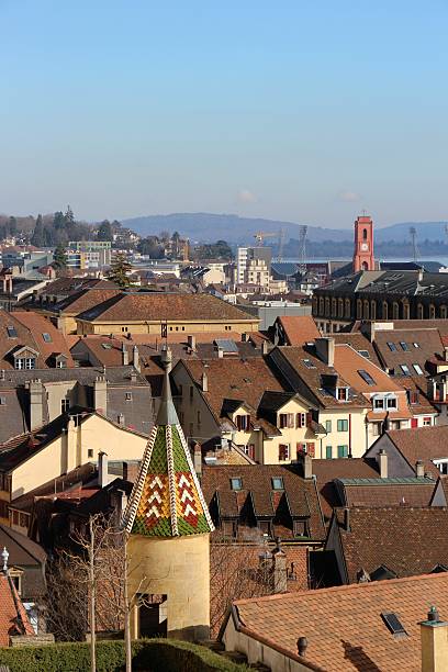 istock switzerland - neuchatel, old town 628391750