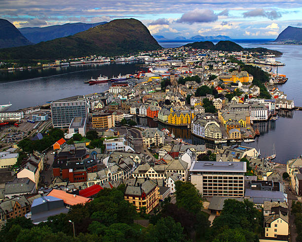 istock Alesund From Aksla Hill. Norway. 628391942