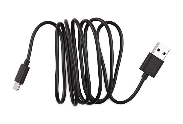cable to transfer data connection cable to charge electronic gadgets and transfer data connection phone charger cable stock pictures, royalty-free photos & images