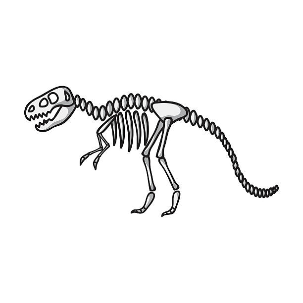 istock Tyrannosaurus rex icon in monochrome style isolated on white bac 628411110