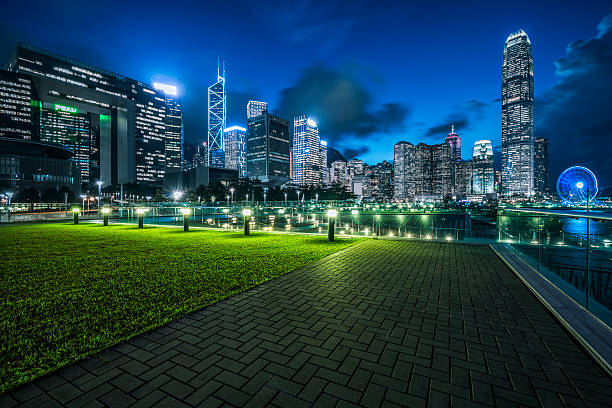 central park of Hong Kong at night