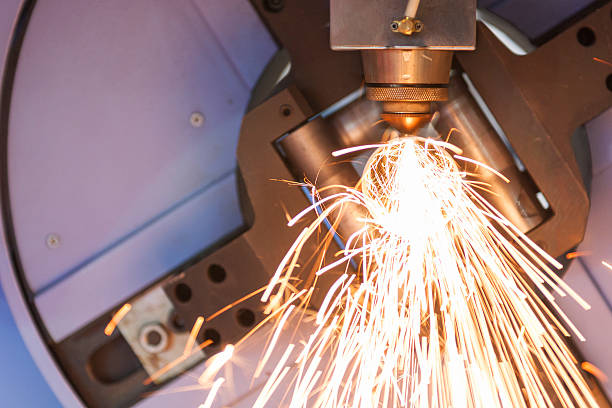 istock The tube or pipe laser cutting machine 628419870